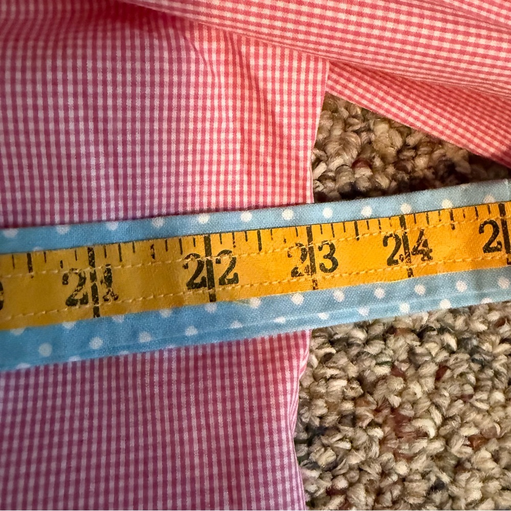 Pink Gingham Button Down Long Sleeve XL - Picture 9 of 12